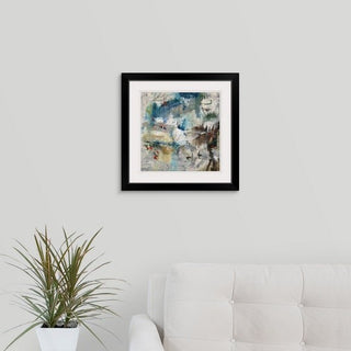 "Star II" Black Framed Art Print, 24"x24"x1"
