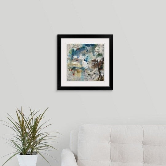 "Star II" Black Framed Art Print, 24"x24"x1"