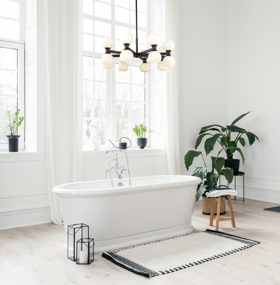 Z-LITE 16-Light Chandelier, Matte Black