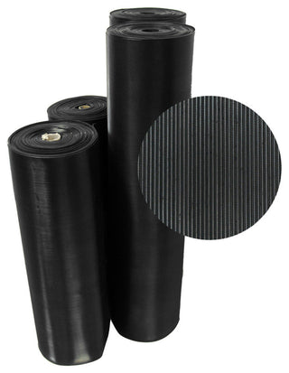 Fine-Rib Corrugated Rubber Runners, 1/8 Thick, 4'x6' Rubber Matting
