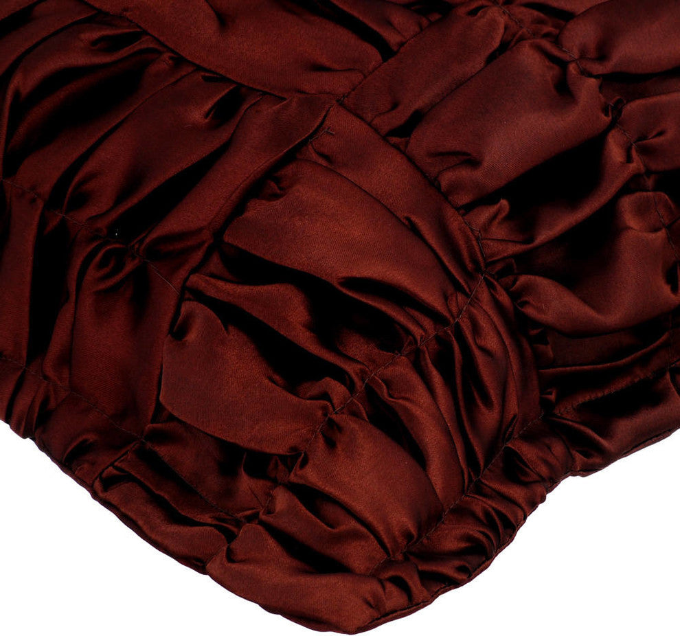 Brown Decorative Pillow Covers 12"x12" Satin, Dreamy Brown