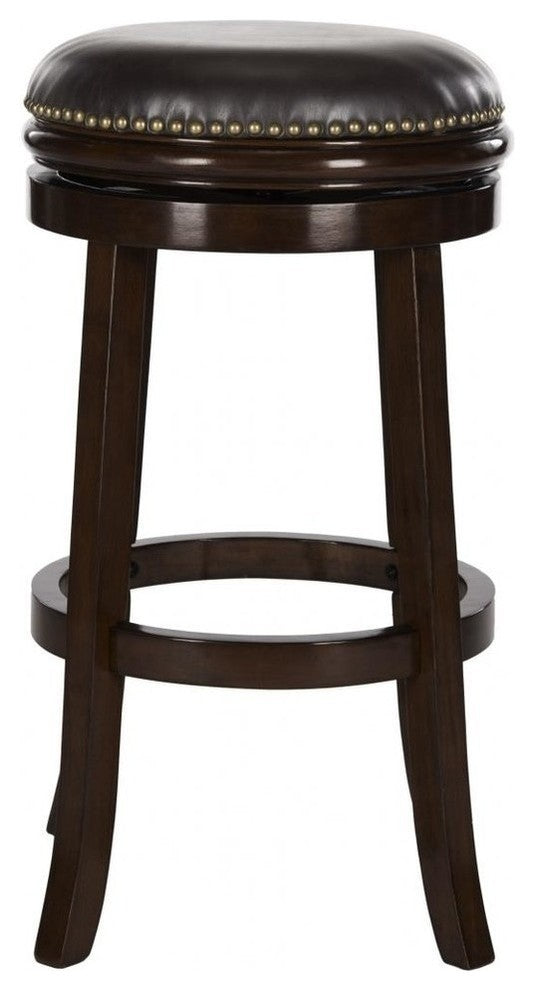 Safavieh Biagio Swivel Barstool, Sierra Brown, Brown Seat