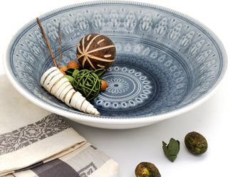 Euro Ceramica Fez Serving Bowl, Gray
