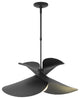 Hibiscus Large Pendant, Black Finish, Standard Overall Height