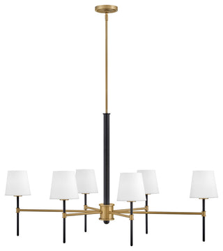 Hinkley Saunders Medium Six Light Linear, Black