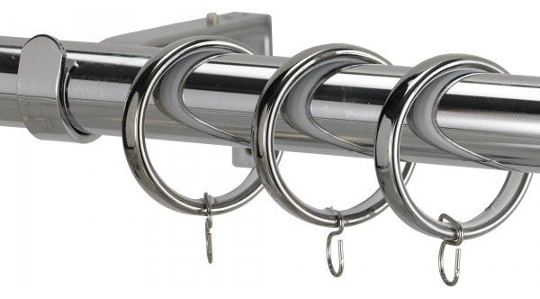 Venice Non telescoping Drapery Rod With Metro Rings, 120''''