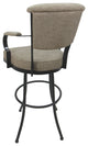 Miami Extra Tall 34" Swivel Metal Bar Stool - Noam Base, Hemsath Driftwood, Gray, 34"