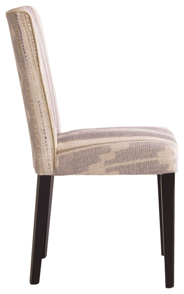 Patterned Fabric Upholstered Dining Chair | Andrew Martin Addington, White