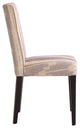 Patterned Fabric Upholstered Dining Chair | Andrew Martin Addington, White