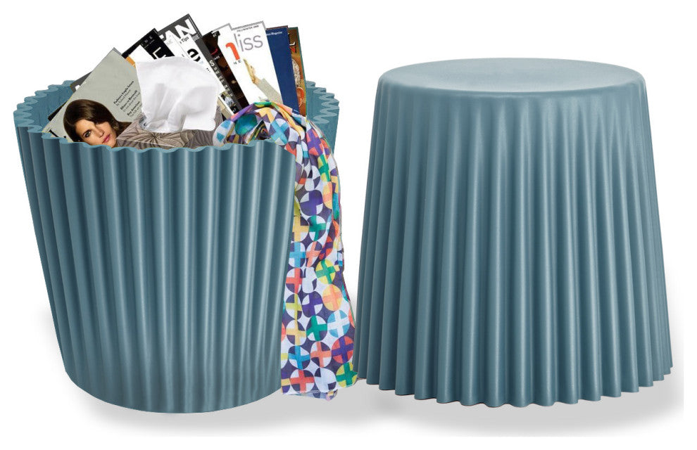 Stackable Plastic Side & End Table No Back Lounge Chair For Work Home, Blue Teal