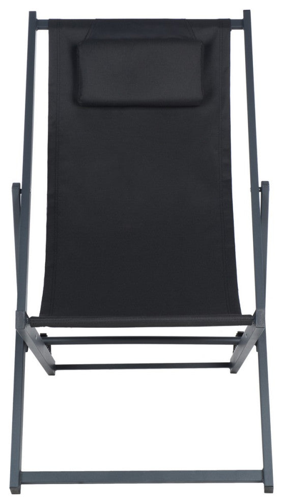 Safavieh Outdoor Camlin Set of 2 Sling Chairs Black