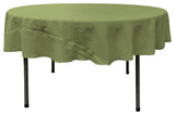 LA Linen Polyester Poplin Tablecloth 72" Round, Dark Sage
