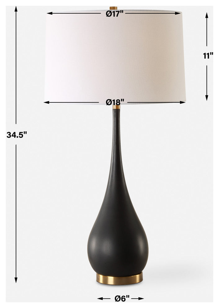 Uttermost Nocturnal Black Table Lamp