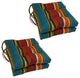 16" Spun Polyseter Square Tufted Chair Cushions, Set of 4, Westport Teal