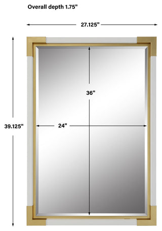 Uttermost Malik White & Gold Mirror