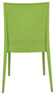 Leisuremod Weave Mace Indoor Outdoor Patio Chair, Set of 4, Green