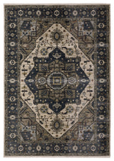 Oriental Weavers Eliana ELI05 Medallion Rug, Blue, 3'3"x5'