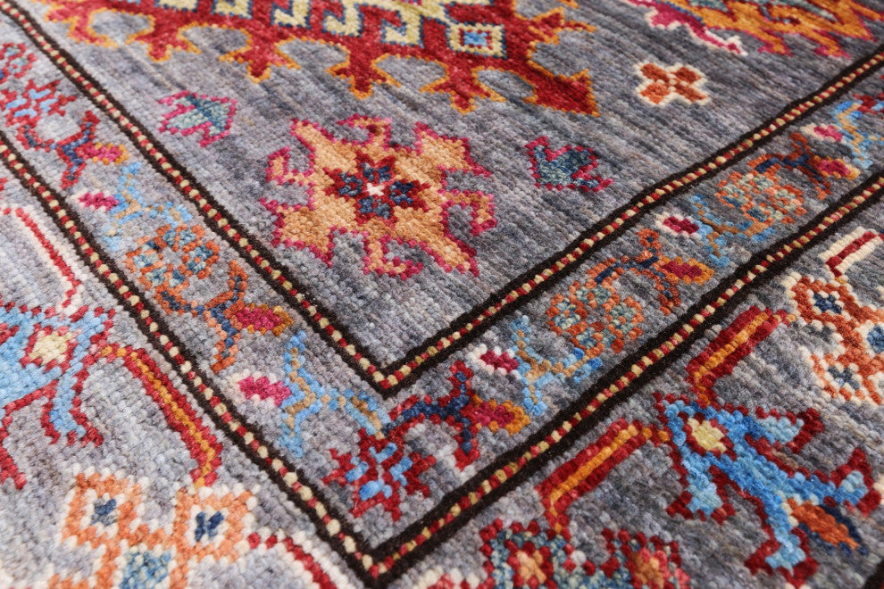 Super Kazak Handmade Wool Rug 2' 9" X 4' 0" Q10652