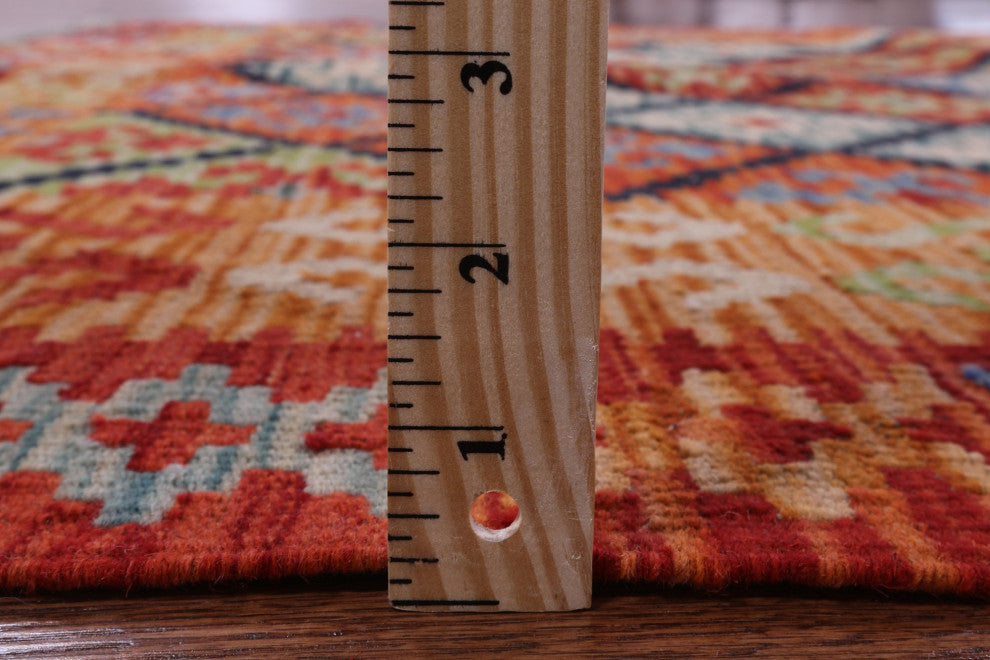 5' 2" X 6' 7" Wool On Wool Kilim Flat Weave Reversible Rug Q9483