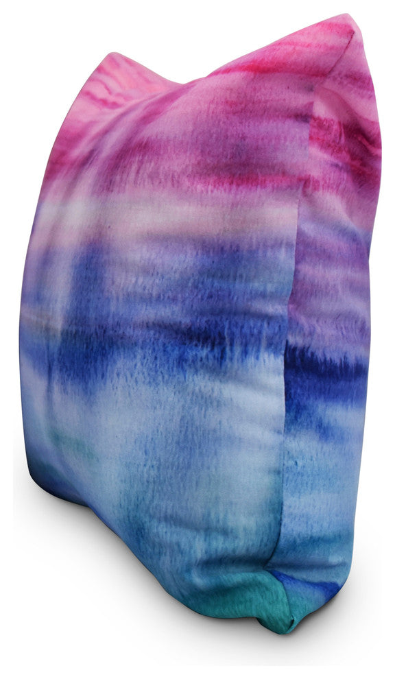 16" Sunset Beauty Multi Color Stripe Print Decorative Throw Pillow