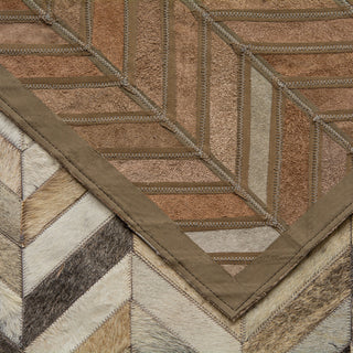 Cowhide Patchwork Rug, Apollo, Cassiterite, 6'x9'