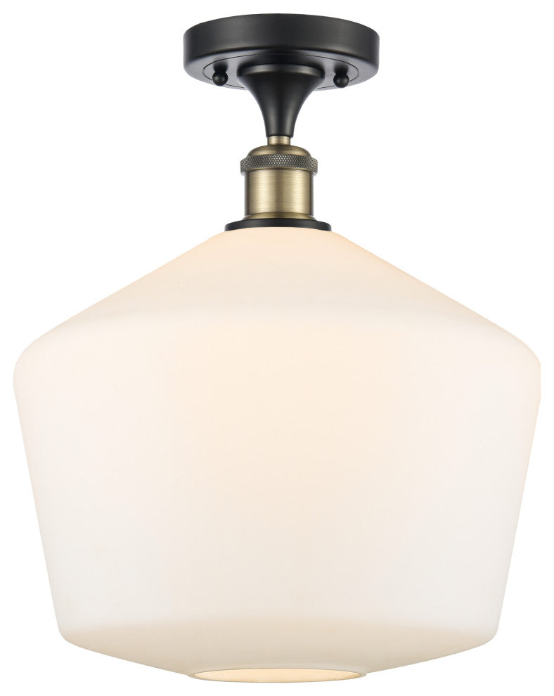 Innovations 516-1C-BAB-G651-12 1-Light Semi-Flush Mount, Black Antique Brass
