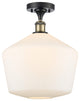 Innovations 516-1C-BAB-G651-12 1-Light Semi-Flush Mount, Black Antique Brass