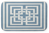 24" x 17" Greek New Key Bathmat, Dusty Smoke