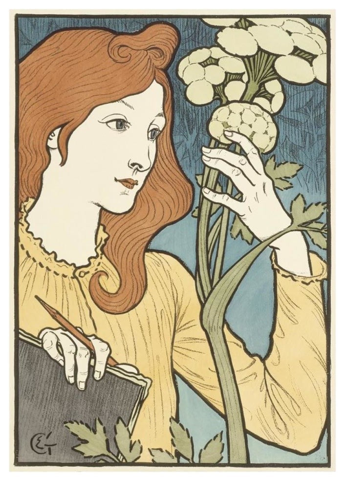"Salon des Cent" Digital Paper Print by Eugene Samuel Grasset, 28"x38"