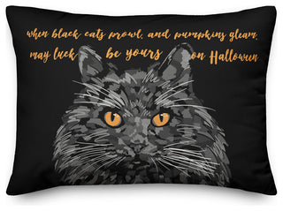 May Luck be yours on Halloween 14"x20" Throw Pillow