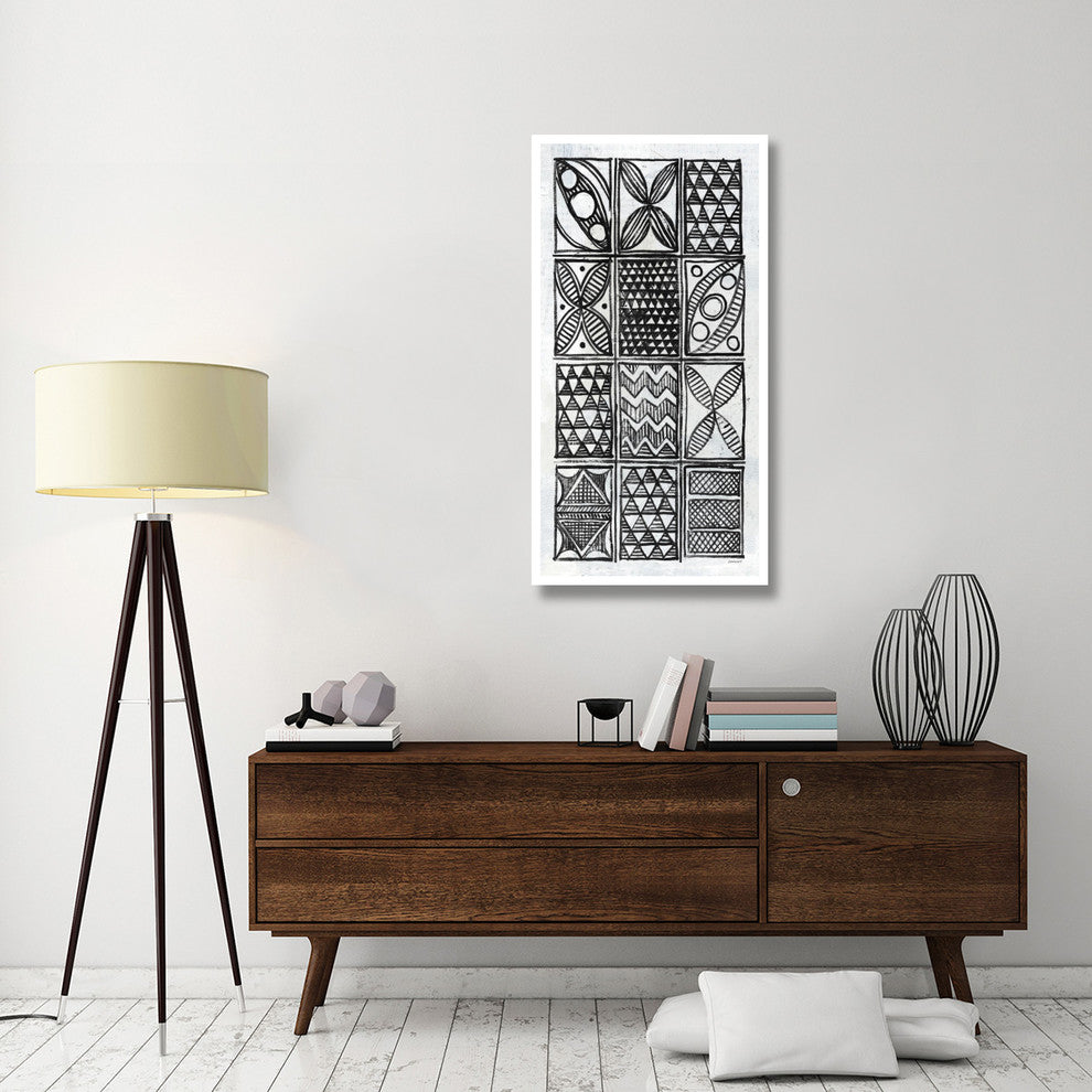"Patterns of the Amazon III BW" Digital Paper Print by Kathrine Lovell, 26"x50"