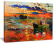 "Colorful Fishing Ships" Canvas Print