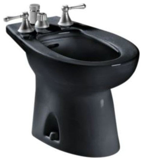 TOTO BT500B Piedmont Floor Mounted Porcelain Vertical Bidet - Ebony