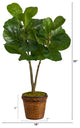 33" Fiddle Leaf Fig Artificial Tree, Basket