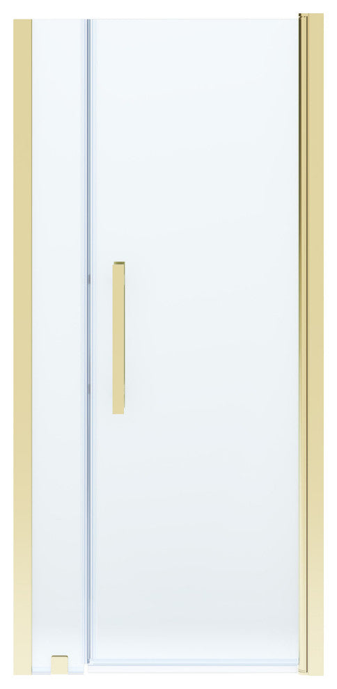 Pasadena 33 3/4-35 3/4"Wx72"H Alcove Pivot Shower Door Brushed Gold
