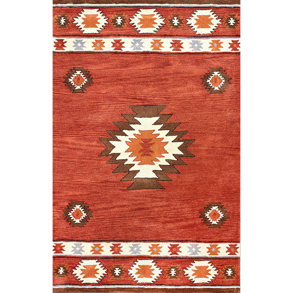 Nuloom Bronco Hand-Tufted Area Rug, Wine 8'6"x11'6"