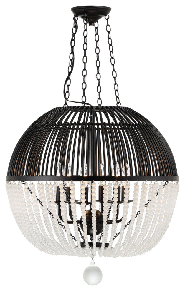 Duval 6 Light Matte Black Pendant