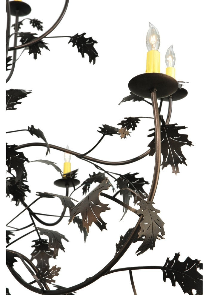 72 Wide Oak Leaf 15 Light Chandelier