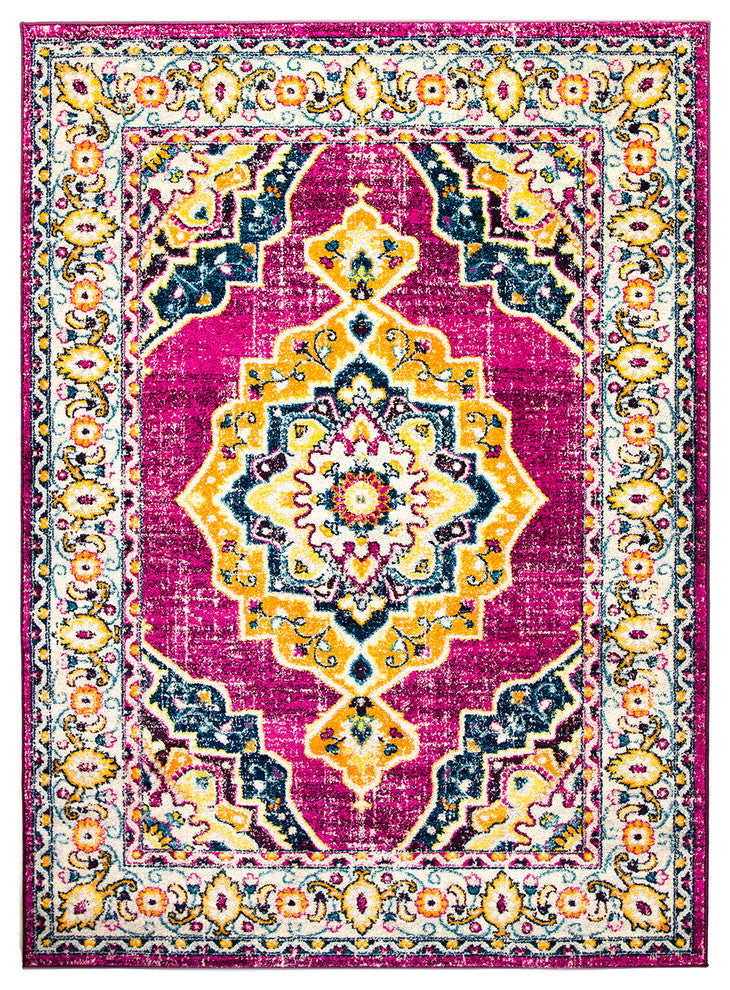 Teresa Classic Medallion Rug - Pink - 7' 10" X 9' 10"