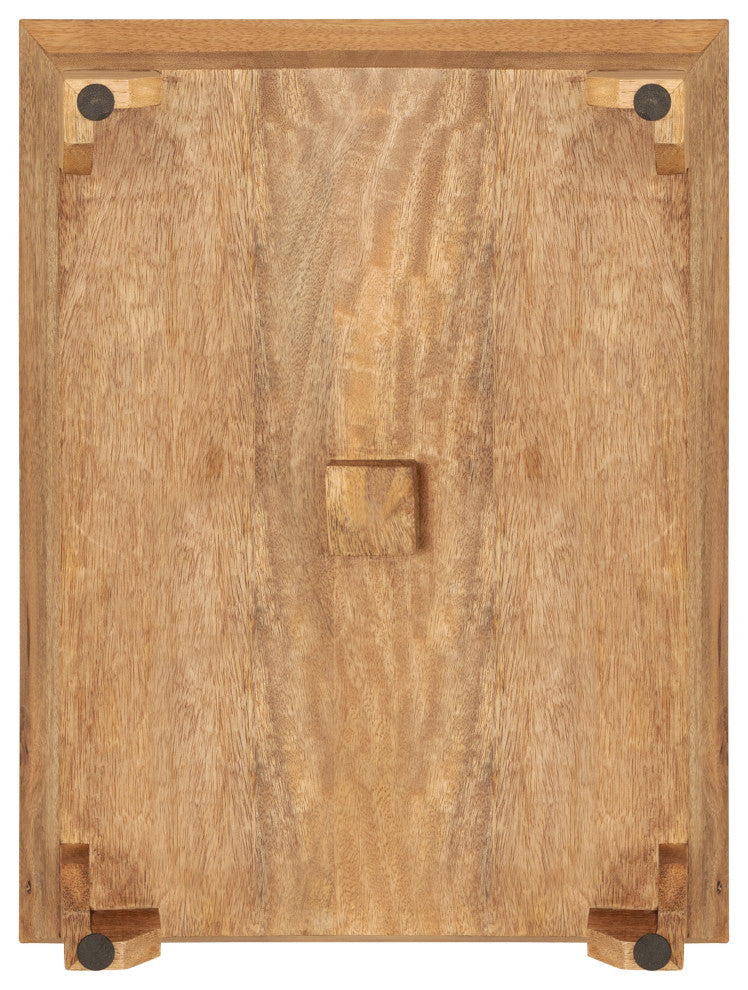Bess Wood Tiered Tray, White/Natural 16x12x26