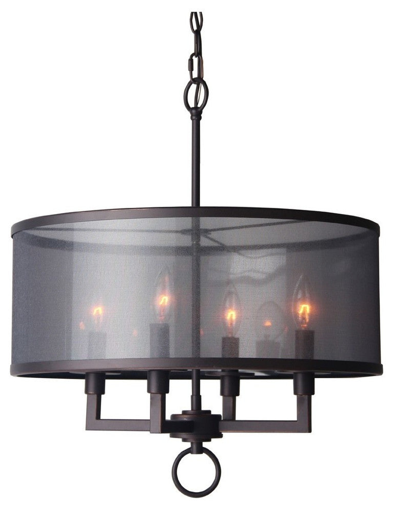 Jamison 4-Light Pendant Chandelier, Metallic Bronze