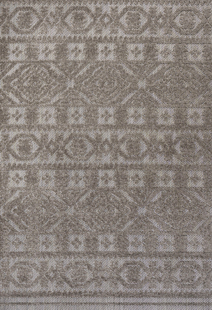 Citta High-Low Pile Mediterranean Tile Indoor/Outdoor Runner Rug