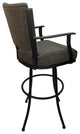 Montana Extra Tall 34" (35") Metal Bar Stool - Noam Base, Plumley Cocoa - Grey, 34"