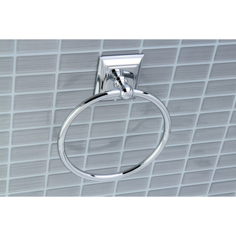 Kingston Brass Towel Ring, Polished Chrome