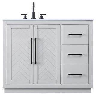 Home Living 42" Single Bathroom Vanity, Grey