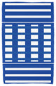 30"x60" Beach Blanket, Stripe Print Beach Towel, Blue