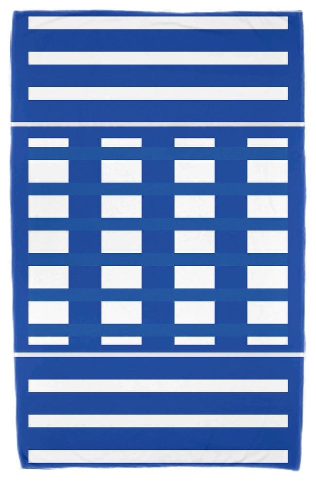 30"x60" Beach Blanket, Stripe Print Beach Towel, Blue