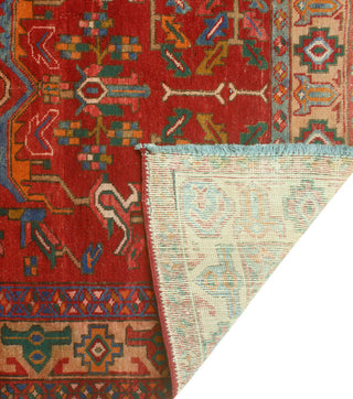 Fine Vintage Distressed Raedburn Red/Beige Runner, 3'8x13'10