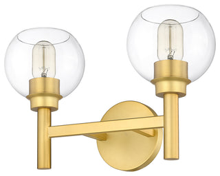 Zlite 7502-2V-BG 2-Light Vanity, Clear