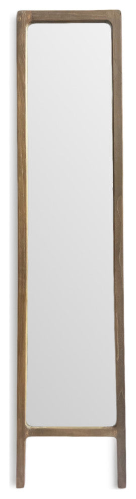 Tapered Wood Floor Mirror